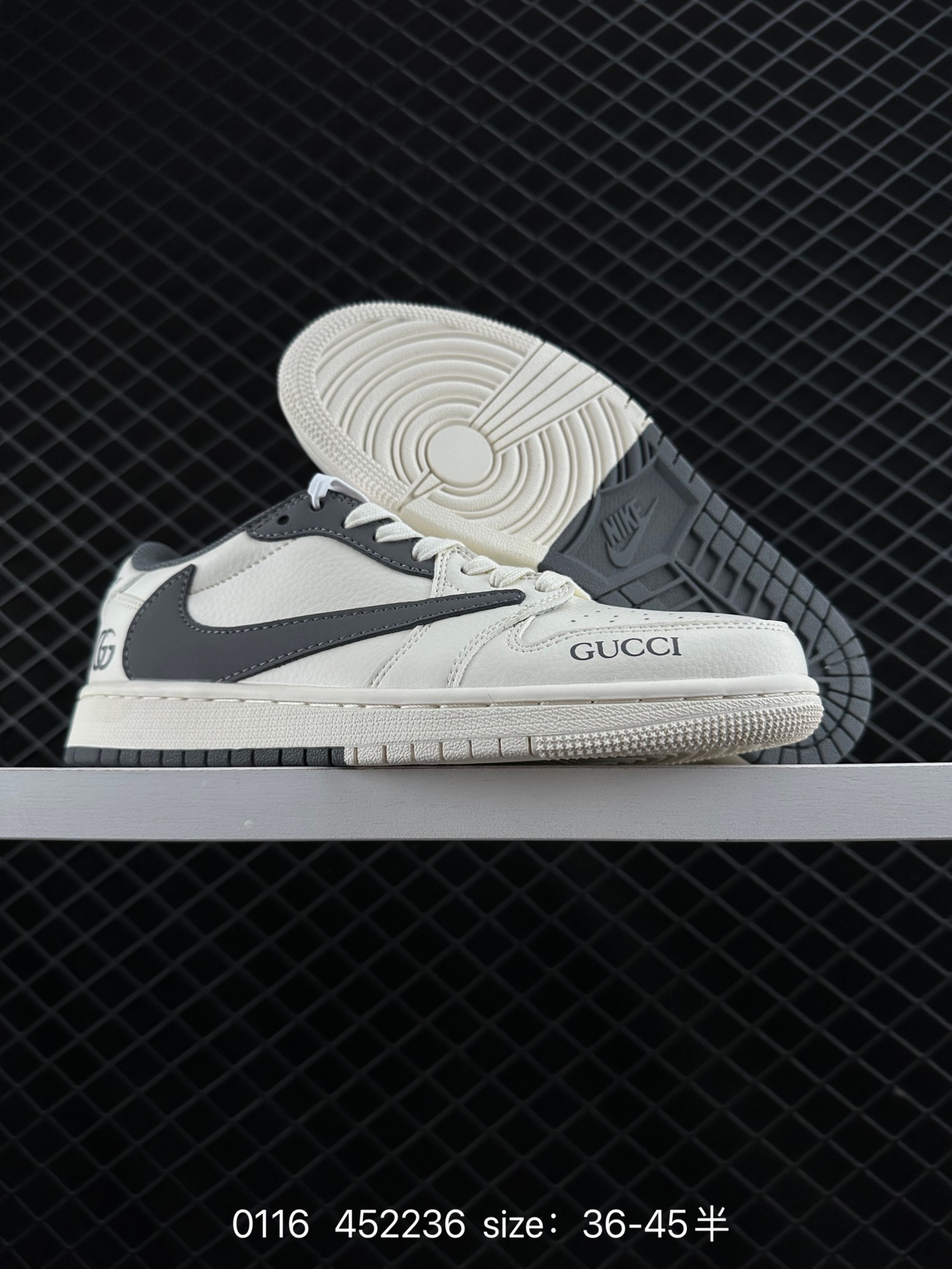 Travis Scott x Air Jordan 1 ” Reverse Mocha “  GUCCI AJ1